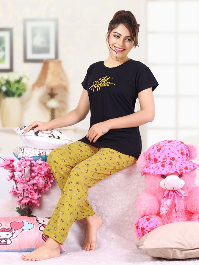 Kavyansika Pocket Friendly 202 Fancy Nightdress Hosiery Cotton Night Wear Collection